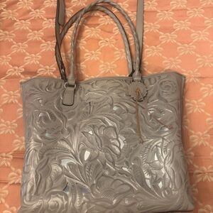 The Patricia Nash Leather Cutout Adeline Tote